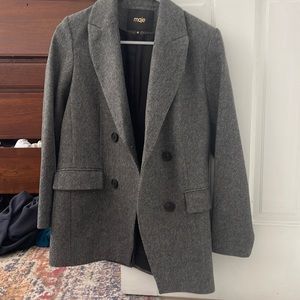 maje double breasted like new wool blazer